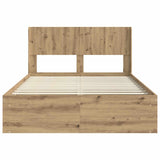 Bed Frame with Storage and Headboard Artisan Oak 120 x 200 cm 3414234