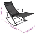 Garden Rocking Chair Steel and Textilene Black 42158