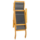 Outdoor Deck Chairs 2 pcs Solid Wood Acacia and Textilene 3120441