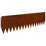 Lawn Edging 20 pcs 103 x 30 cm Steel Rusty 8008419