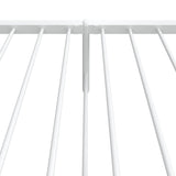 Metal Bed Frame without Mattress with Footboard White 107x203cm 350945