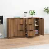 Sideboards 2 pcs Brown Oak 60x30x70 cm Engineered Wood 3115795