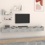 Wall Cabinets 2 pcs Concrete Grey 102x30x20 cm Engineered Wood 3115903