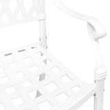 Garden Chair 2 pcs White 56 x 55 x 92.5cm Aluminium 42002376