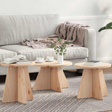Coffee Table 3 pcs Natural 873538