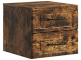 Wall-Mounted Bedside Cabinet Smoked Oak 34.5 x 33 x 40 cm 899325