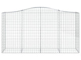 Arched Gabion Baskets 11 pcs 200x50x140/160 cm Galvanised Iron 3145691