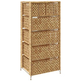 Storage Unit with 6 Baskets 47x37x100 cm Water Hyacinth 245493