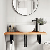 Basin Shelf Wall Mounted Steel and Solid Wood Acacia 3302835