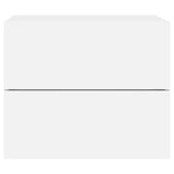ZNTS Wall-mounted Bedside Cabinet with LED Lights White 836812