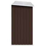 ZNTS Garden Log Storage Shed Galvanised Steel 330x84x152 cm Brown 47084