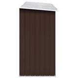 ZNTS Garden Log Storage Shed Galvanised Steel 330x84x152 cm Brown 47084