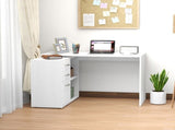 L Shaped Computer Desk, Reversible Home Office Desk with Drawers, File Cabinet and Storage Shelves, T3398P377526