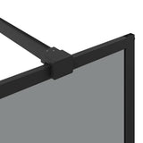 Walk-in Shower Wall Black 140 x 195 cm Tempered Glass 42022046