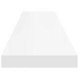 Floating Wall Shelf White 120x23.5x3.8 cm MDF 323820