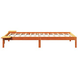 Bed Frame Wax Brown 90 x 190 cm Solid Pine Wood 873213