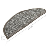 Carpet Stair Treads 15 pcs Anthracite 65x21x4 cm 149922