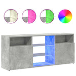 TV Cabinet with LED Lights Concrete Grey 120x30x50 cm 804305