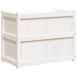 Garden Planter White 90x50x70 cm Solid Wood Pine 837470