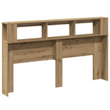 LED Headboard Artisan Oak 180x18.5x103.5 cm Engineered Wood 857691