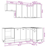 Kitchen Unit LYON 8 pcs White Engineered Wood 3438431
