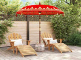 Balinese Parasol Red 180-190 cm Cotton and solid wood 3356897