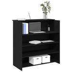 Reception Desk Black Oak 100x50x103.5 cm Engineered Wood 3324161