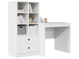 Desk with Drawer with Shelf with Storage 2 pcs White 3337337