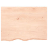 Table Top 80x60x cm Untreated Solid Wood Oak 3156298