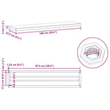 Wall Shelves 2 pcs 100x23.5 cm Black Stainless Steel 30289