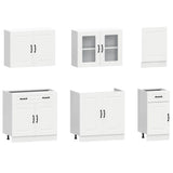 7 Piece Kitchen Cabinet Set Kalmar White Engineered Wood 3314731