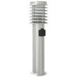 Outdoor Floor Lamp with Outlet Silver 60 cm Stainless Steel 4006373