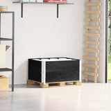 Pallet Collars 2 pcs Black 80x60 cm Solid Wood Pine 4010269