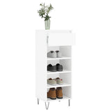 Shoe Cabinet High Gloss White 40x36x105 cm Engineered Wood 831462