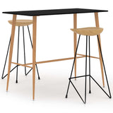 3 Piece Bar Set Black 3057839
