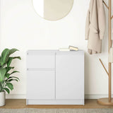 Sideboard with Drawer White 71x35x65 cm Engineered Wood 861598