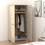 Wardrobe HAMAR Honey Brown 89x50x180 cm Solid Wood Pine 340480