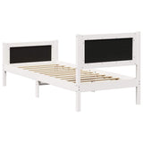 Bed Frame with Headboard Light Grey 75 x 190 cm Fabric 878373