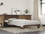 Bed Frame without Mattress Brown Oak 90x200 cm 845746