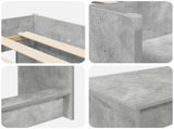 Kids'High Bed Frame with Desk 2 pcs Concrete Grey 3423457