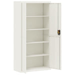 ZNTS File Cabinet White 90x40x220 cm Steel 3188314