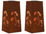 Solar LED Pathway Light 2 pcs Rusty Weathering Steel 879757
