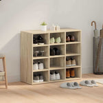 Shoe Cabinet Sonoma oak 77.5 x 30 x 67 cm Engineered wood 808714