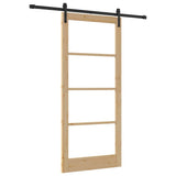 Sliding Door ORKDAL Natural and Black 93 x 211 cm 3331841