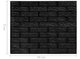 Wallpaper Set of 20 Black PE Foam 70 x 77 cm Pattern 150725