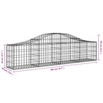 Arched Gabion Baskets 10 pcs 200x30x40/60 cm Galvanised Iron 3145375