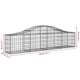 Arched Gabion Baskets 10 pcs 200x30x40/60 cm Galvanised Iron 3145375