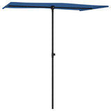 Garden Parasol with Aluminium Pole 180x110 cm Azure Blue 47335