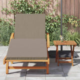 Sun Lounger Reclining Taupe 200 x 67 x 84cm Solid Acacia wood 4105530