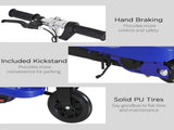 Folding Electric Kids Scooter Ride on Age 7-14, Blue/Black T3398P349433